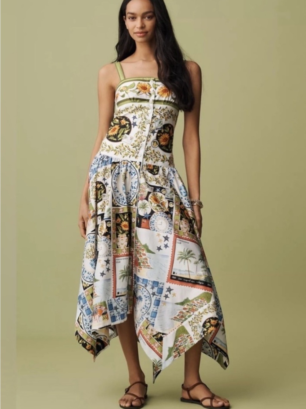 Farm Rio: Multicolor Latin Trip Scarves
Organic Cotton Midi Dress - Picture 3 of 13